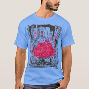 Camiseta Cidade Sakura Anime Graphic Art Japonês Cherry Blo