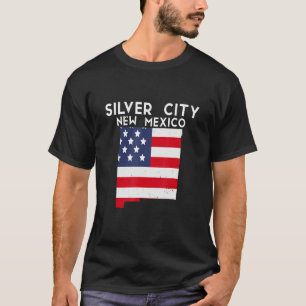 Camiseta Cidade Silver EUA Estado América Viagem Novo Méxic