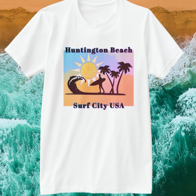 Camiseta Cidade Surf de CA de praia de Huntington EUA (Criador carregado)