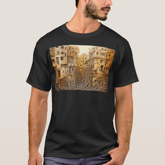 Camiseta Cidade Tangida Surrealista (Frente)