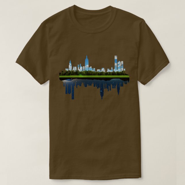 Camiseta cidade urbana natural do dia e da noite (Frente do Design)