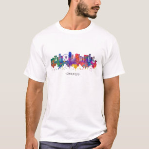 Camiseta Cidade Watercolor - Skyline Home State Souvenir Gw