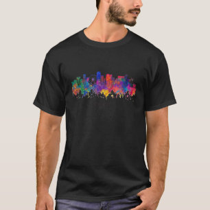 Camiseta Cidade Watercolor Skyline Home State Souvenir gwan