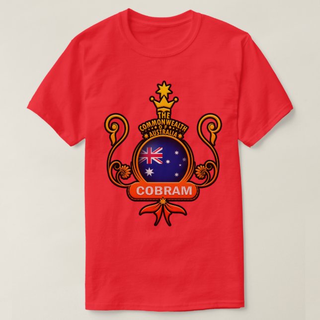 Camiseta Cidades australianas de Cobram (Frente do Design)