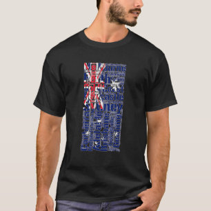Camiseta Cidades da Austrália Sinalizam Raízes Australi Aus