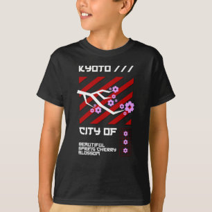 Camiseta Cidades do Japão - Cidade de Quioto do Blossom de