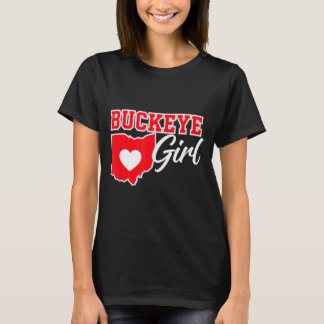 Camiseta Cidades Dos EUA Buckeye Girl Ohio Casa Coração Est