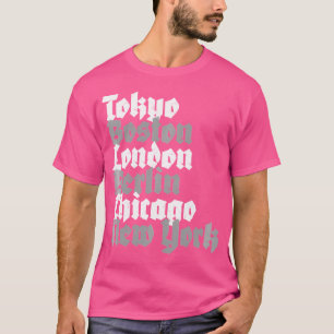 Camiseta Cidades dos Principais Maratonas Mundiais