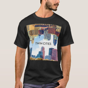 Camiseta Cidades Gêmeas Minneapolis E Saint Paul Minnesota 