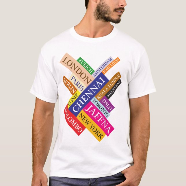 Camiseta Cidades Tamil no Mundo (Frente)