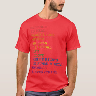 Camiseta Ciência adora bondade arco-íris para gay e lésbica