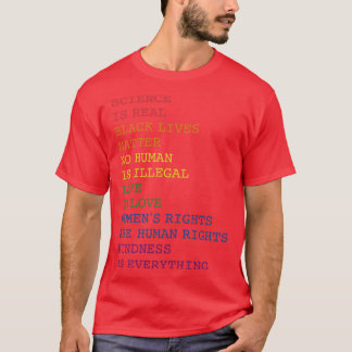 Camiseta Ciência adora bondade arco-íris para gay e lésbica