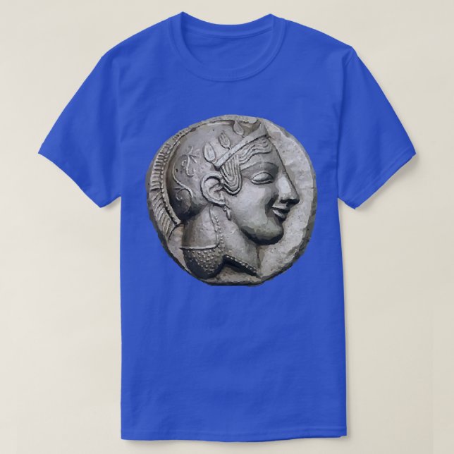 Camiseta Ciência Arqueológica das Moedas de Coruja Athenian (Frente do Design)