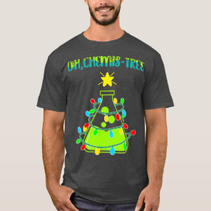 Camiseta Ciência Árvore de Natal Pun Oh Chemistree Engraçad
