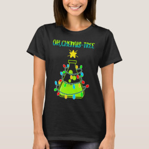 Camiseta Ciência Árvore de Natal Pun Oh Química Química