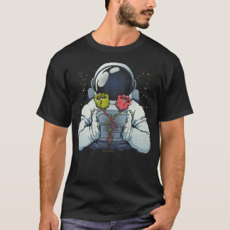 Camiseta Ciência Astronauta DNA Rosas por Tobe Fonseca