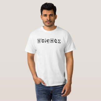 Camiseta Ciência científica dos símbolos