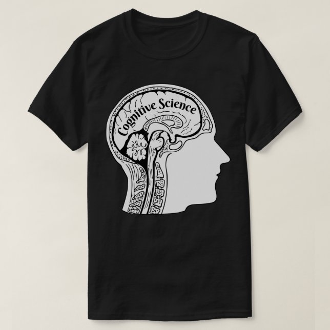 Camiseta Ciência Cognitiva Cérebro Anatomia Crânio Acadêmic (Frente do Design)