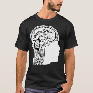 Camiseta Ciência Cognitiva Cérebro Anatomia Crânio Acadêmic