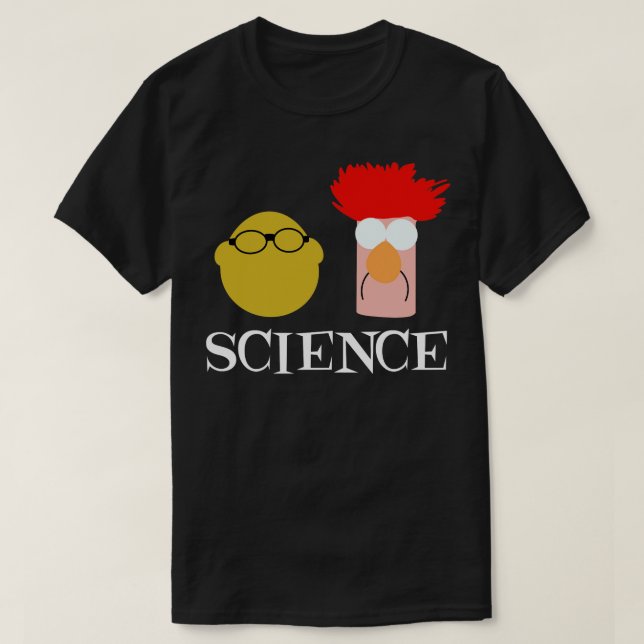Camiseta Ciência com Bunsen e Beaker (Frente do Design)