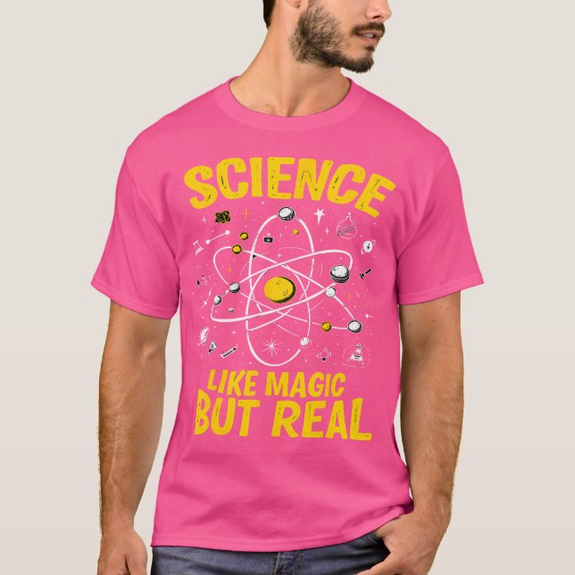 Camiseta Ciência Como Magia Mas Real (Frente)