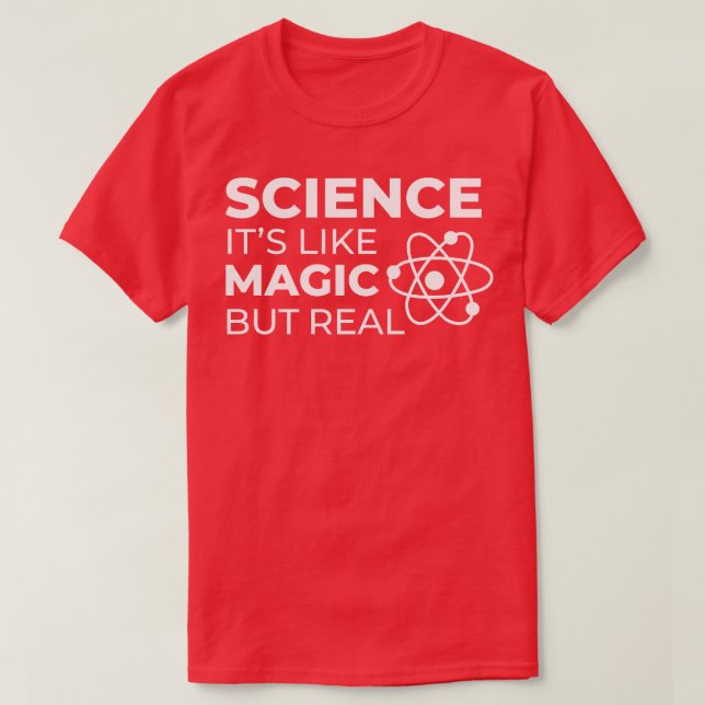 Camiseta Ciência Como Magia Mas Real I (Frente do Design)
