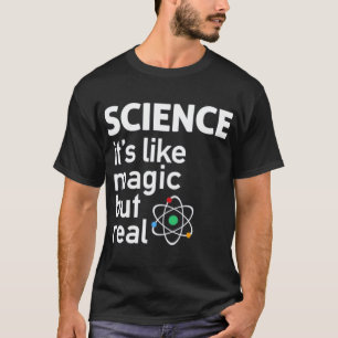 Camiseta Ciência como mágica, mas amigos reais, menino