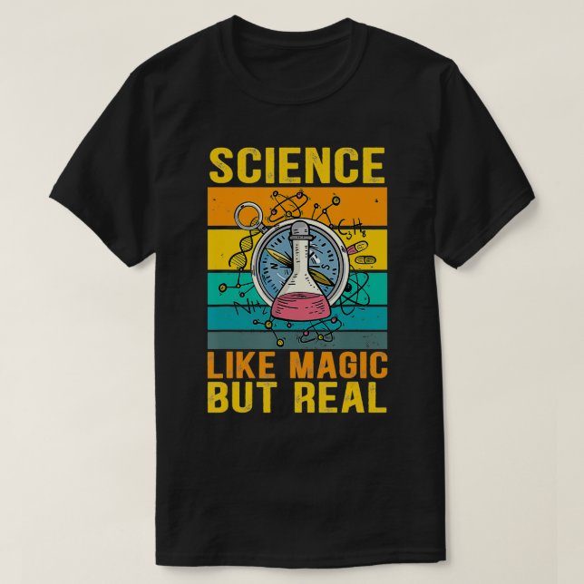 Camiseta Ciência como mágica mas real (Frente do Design)