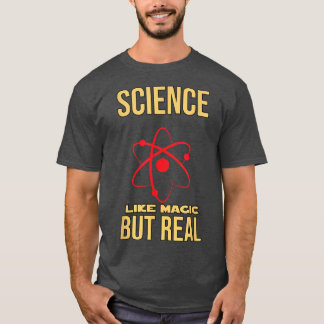 Camiseta CIÊNCIA COMO MÁGICA MAS REAL - texto engraçado - c