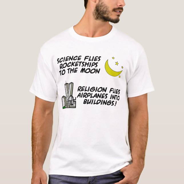 Camiseta Ciência contra a religião (Frente)