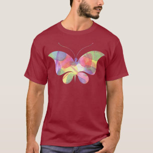 Camiseta Ciência da borboleta de aquarela lança entomologis