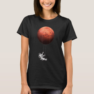 Camiseta Ciência da Galáxia Espacial Astronauta de Marte