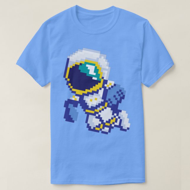 Camiseta Ciência da Galáxia Espacial com Astronauta de 8 Bi (Frente do Design)
