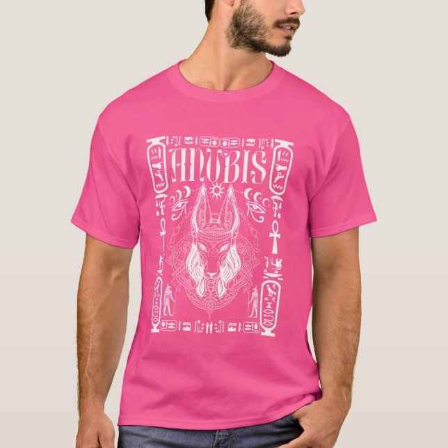 Camiseta Ciência da Geometria Sagrada Deus Egípcio Anubis O (Frente)