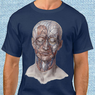 Camiseta Ciência de Anatomia Humana Vintage, Cabeça Gargant