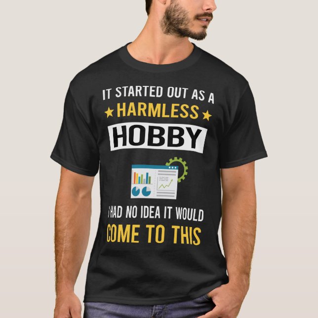 Camiseta Ciência de Dados de Hobby Inocente (Frente)