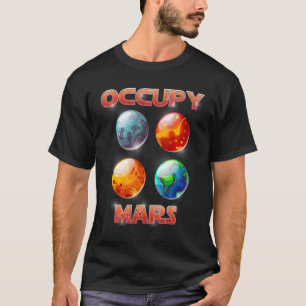 Camiseta Ciência de Fogão do Explorador Espacial do Occupy
