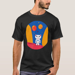Camiseta Ciência de planetas de exploração de gatos espacia