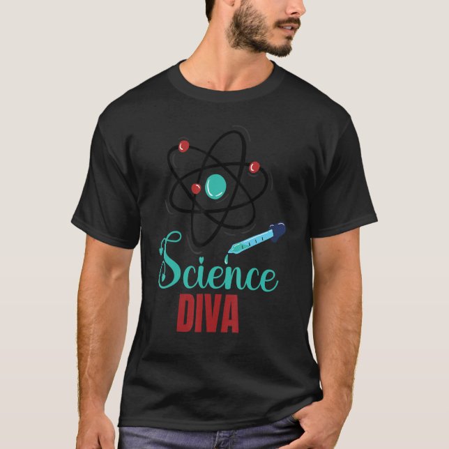 Camiseta Ciência Diva Professora Cientista De Volta À Csc (Frente)