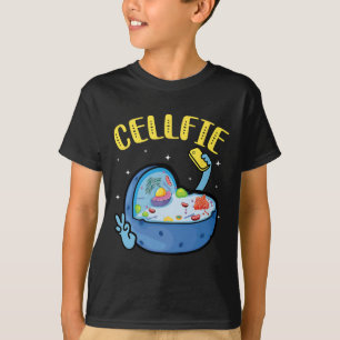 Camiseta Ciência Divertida Alimentada Pelo Café Mitocôndria