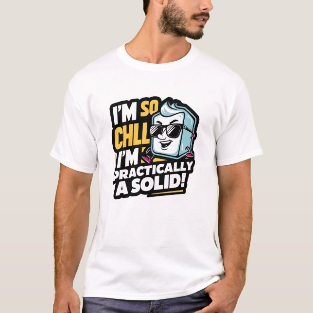 Camiseta Ciência Divertida - Gelo Relax (Frente)
