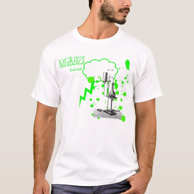 Camiseta Ciência do laboratório da batida de M.A.D! (Frente)