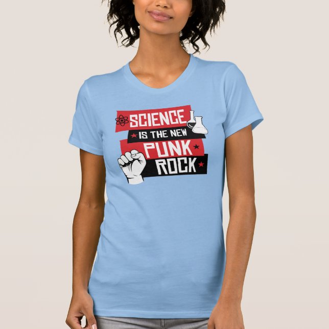CAMISETA CIÊNCIA É A NOVA ROCHA DE PUNK (Frente)