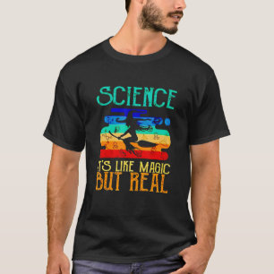 Camiseta Ciência É como Magia, mas bruxa Real Vintage Hal