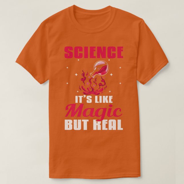 Camiseta Ciência É como Magia mas Real Premium (Frente do Design)