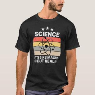 Camiseta Ciência É como Magia, mas Retro Scien Muito Engraç