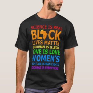 Camiseta Ciência é história negra real Mês amor é amor