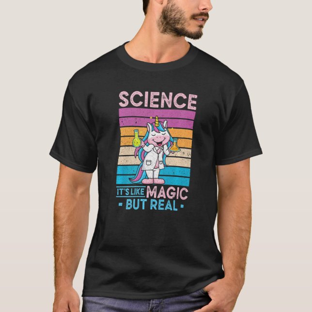Camiseta Ciência É Magia, mas Cientista Unicórnio Real (Frente)