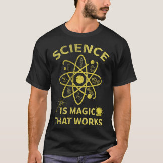 Camiseta Ciência é magia que funciona no Teto de Química de