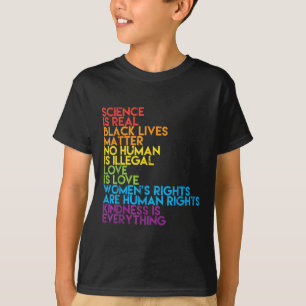 Camiseta Ciência é real Black Lives Rainbow Lgbt Pride Blm